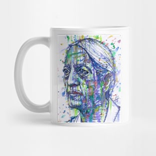 JIDDU KRISHNAMURTI watercolor and ink portrait Mug